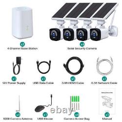 Système de caméra de sécurité sans fil pour la maison avec IP 4MP, caméra Wifi intelligente alimentée par batterie solaire
