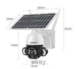 Système de caméra de sécurité solaire cellulaire 4G LTE CCTV sans fil extérieur PTZ 4MP pour la maison