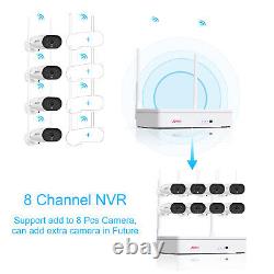 Système de caméra de sécurité vidéo sans fil ANRAN extérieur WIFI CCTV audio 8CH NVR à domicile