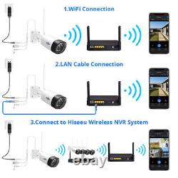 Système de caméras de sécurité sans fil Hiseeu 3MP 8CH 2K NVR IP extérieur pour la maison avec WIFI CCTV