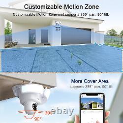 Système de sécurité à domicile sans fil Wifi alimenté par batterie solaire avec caméra panoramique/inclinaison extérieure