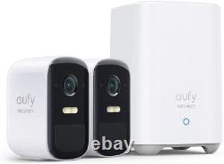 Système de sécurité résidentiel sans fil Eufy eufyCam 2C Pro, caméra extérieure à batterie IP67 2K