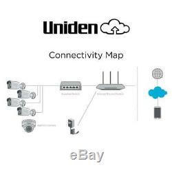 Uniden Uc8400 De 4 Caméra De Sécurité Extérieure Système Cloud 9 Ports Poe