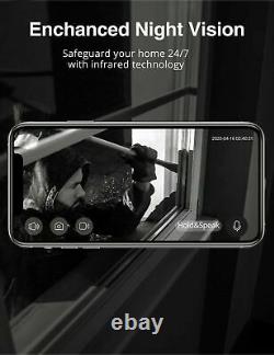 Vava Smart Home Caméra Ip De Sécurité 1080p Hd Outdoor Night Vision 2 Cam Kit