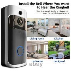 Wi-fi Sans Fil Smart Doorbell Irhd Vidéo Caméra Visuelle Interphone Kit De Sécurité Maison