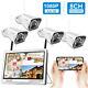 Wireless Security Camera System Outdoor Home With 12''monitor Wifi Nvr Kit