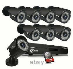 XVIM 1080p Caméra De Sécurité Filaire Maison Caméra Extérieure Ir Night Owl Cctv