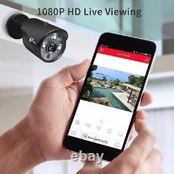 XVIM 1080p Cctv Outdoor Home Security Camera System Hdmi Dvr Avec Disque Dur 1 To