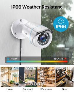 ZOSI 5MP Lite 8CH DVR 1080P Système de caméra de sécurité CCTV avec caméra extérieure étanche