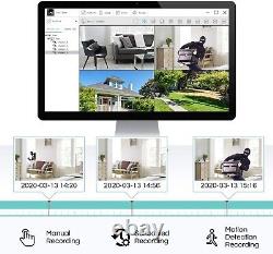 ZOSI 8CH 1080P DVR 2MP Système de caméra de sécurité à vision nocturne avec détection humaine 2T