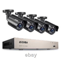 ZOSI H. 265+ 5MP Lite DVR 1080P Système de caméra de sécurité à domicile Kit CCTV Vision nocturne