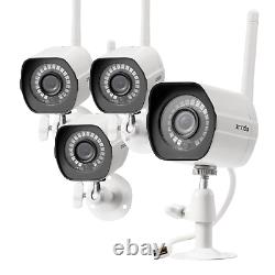 Zmodo 1080p Caméras De Sécurité Extérieure Et Intérieure Avec Night Vision 4 Pack
