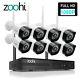 Zoohi 1080p Sans Fil Système De Caméra De Sécurité Extérieure Vision Nocturne 8ch Wifi Nvr