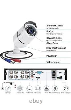 Zosi 5mp Lite Home Security Camera System H. 265+ 8ch Cctv Dvr Avec 1 Tb Hdd