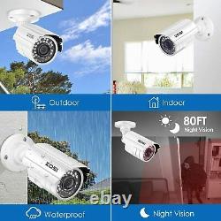 Zosi 8ch Hd Dvr 1080p Home Outdoor Night Vision Cctv System Caméra De Sécurité