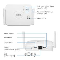 Zosi De 4ch Mini Nvr 2 Hd 2mp Wifi Ip Extérieure Système De Caméra De Sécurité Sans Fil