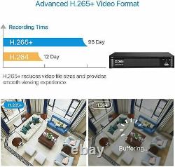 Zosi H. 265+ 4ch 5mp Lite Dvr Outdoor Home Cctv 1080p Système De Caméra De Sécurité
