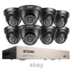 Zosi H. 265 8ch 5mp Lite Dvr 1080p Outdoor Indoor Accueil Système De Caméra De Sécurité 1tb