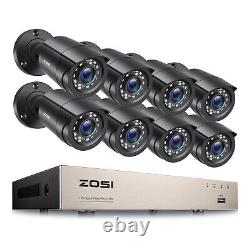 Zosi H. 265+ 8ch 5mp Lite Dvr 2mp Outdoor Accueil Caméra De Surveillance Vidéo Système